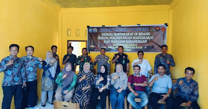 Pemdes Gedung Sako II Gelar Sosialisasi Hukum dan Wawasan Kebangsaan.